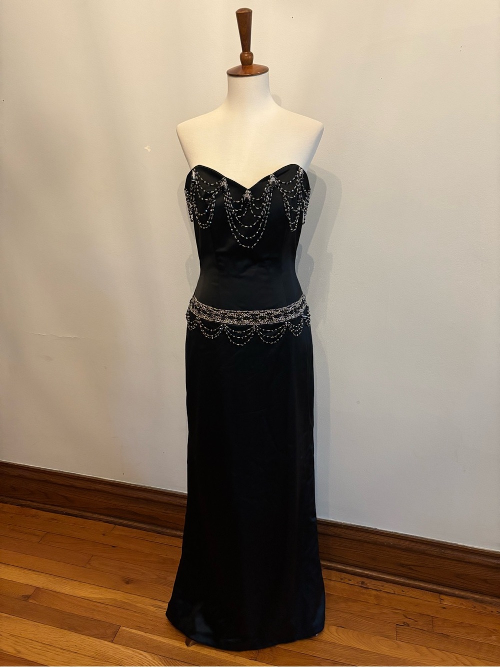Jovani New York Vintage Strapless Beaded Formal Dress